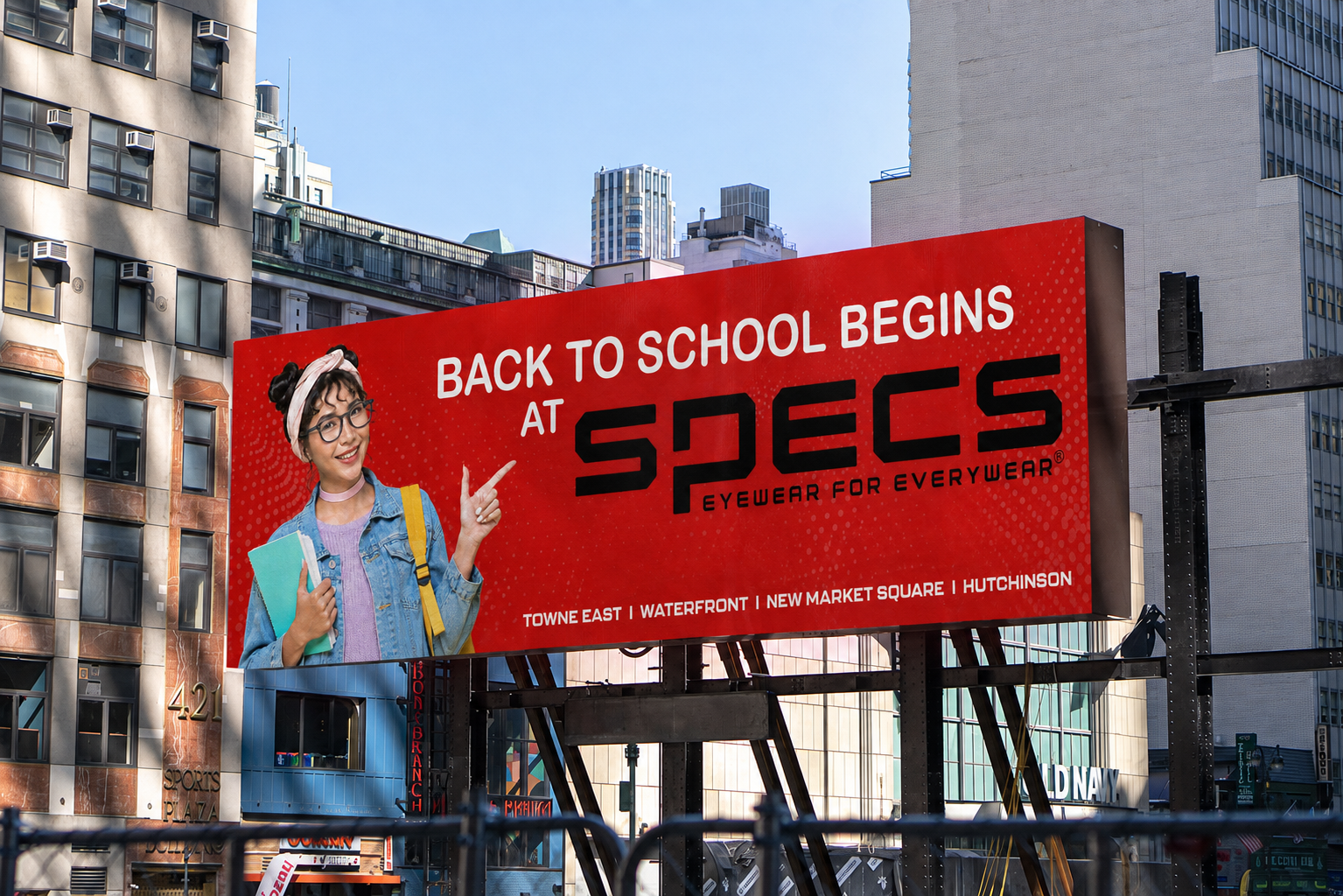 Specs Back-to-School Billboard Campaign