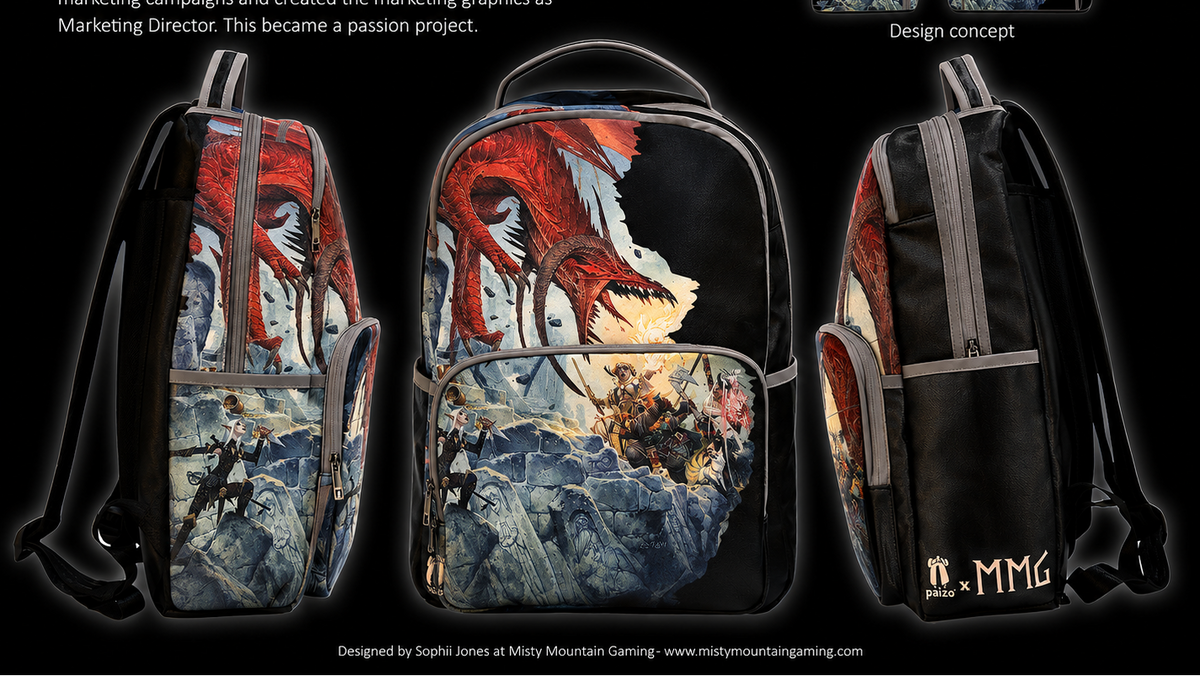 Misty Mountain Gaming x Paizo's Officially Licensed Pathfinder & Starfinder Backpacks
