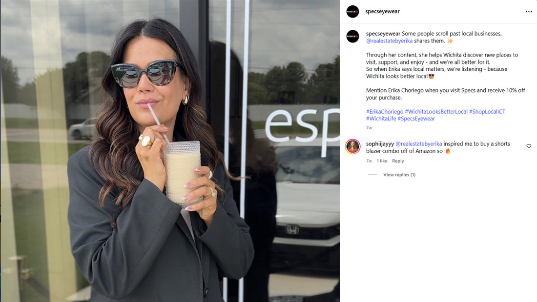 Specs Eyewear | Wichita Looks Better Local: Turning Influencer Content Into In-Store Sales